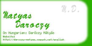 matyas daroczy business card